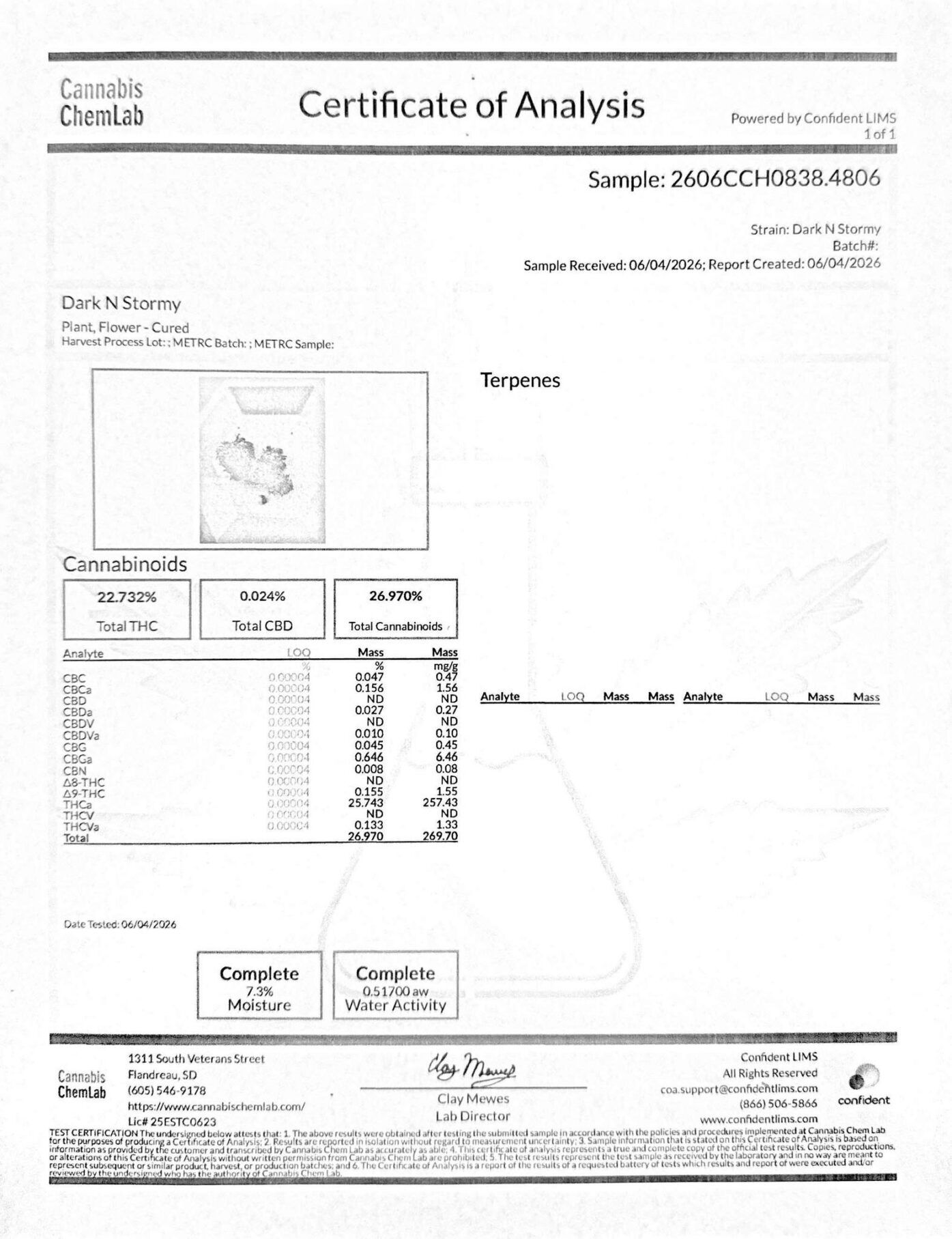 THC様確認用 THCa Flower – Dark N Stormy (Smalls) - VapeO2 Delivery